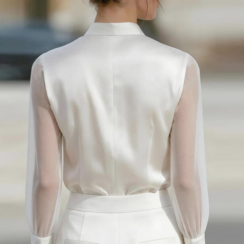 New Mesh See Through Fashion S - Silk Blouse recension och pris