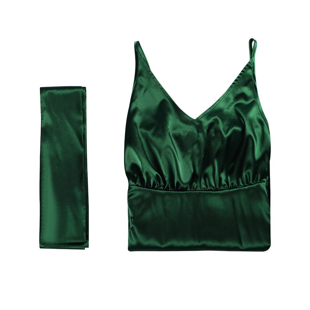 Emerald Satin Camisole Dress - - Evening Gown recension och pris
